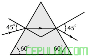 indeks bias prisma segitiga sama sisi 60