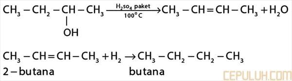 2-butanol katalis pt metil propana